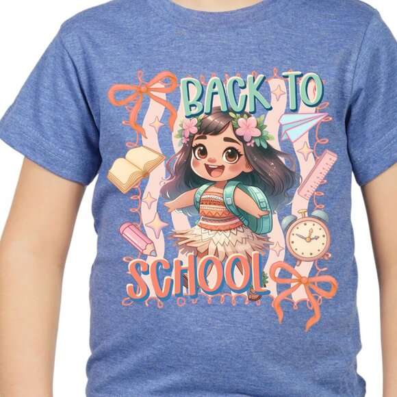 Princess Moana Chibi Back to school Graphic T-shirt for kids - Picture 5 of 5